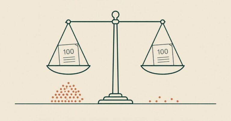 Balance scale with equal top marks and uneven crowds below, illustrating CBSE vs State Board for TNEA cutoff